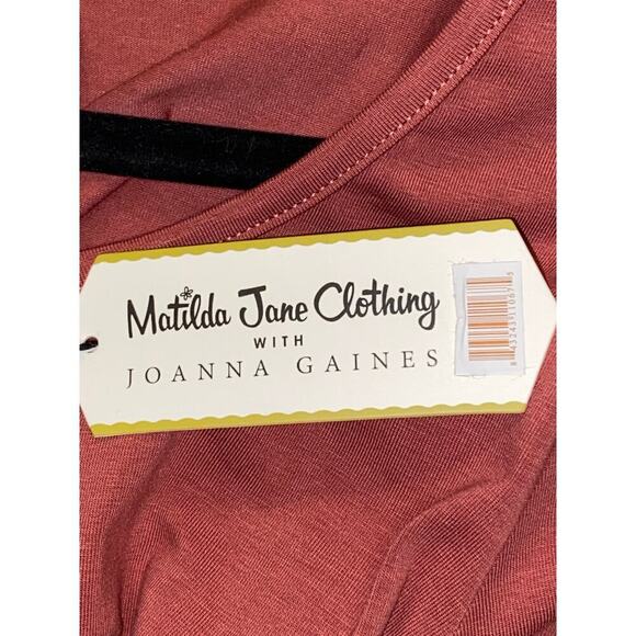 NWT Matilda Jane With Joanna Gaines Maxi Dress Small Burnt Red 3/4 Sleeve - Picture 5 of 8